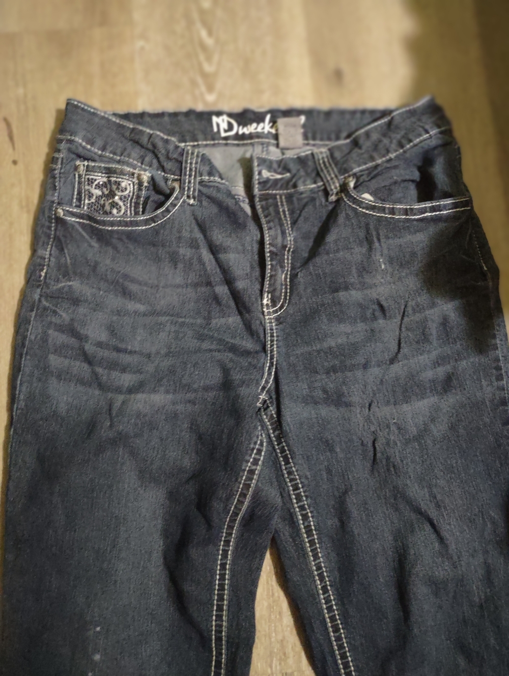 M.D. Week Women's Dark Wash Black Jeans